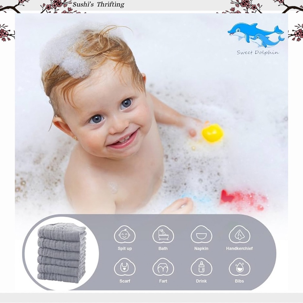 12pk Baby Muslin Set - Picture 4 of 7